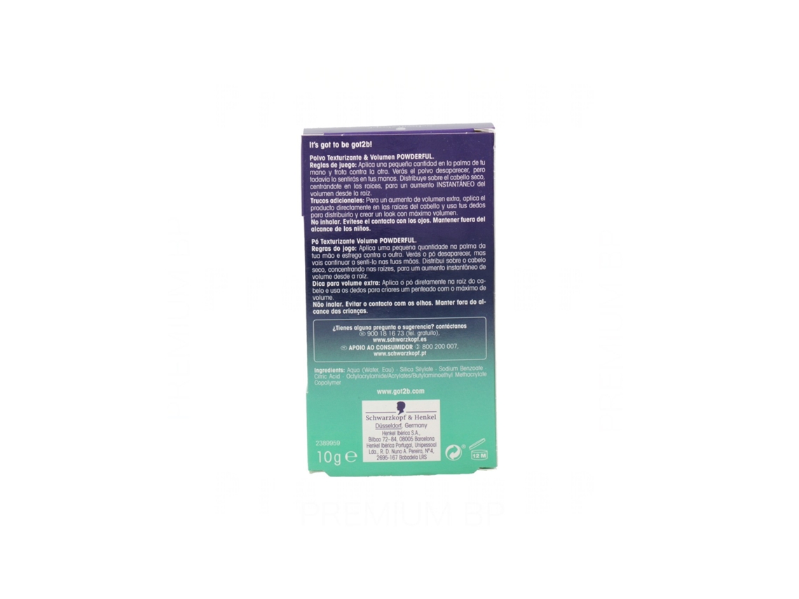 Polvo para el Pelo SCHWARZKOPF Got2B Powder Ful Volumizing Styling Powder (10 g)