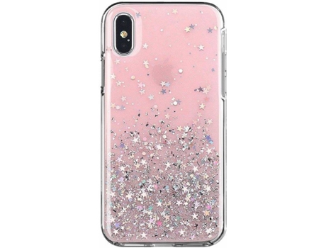 Carcasa Samsung Galaxy A41 LMOBILE Star Glitter Rosa