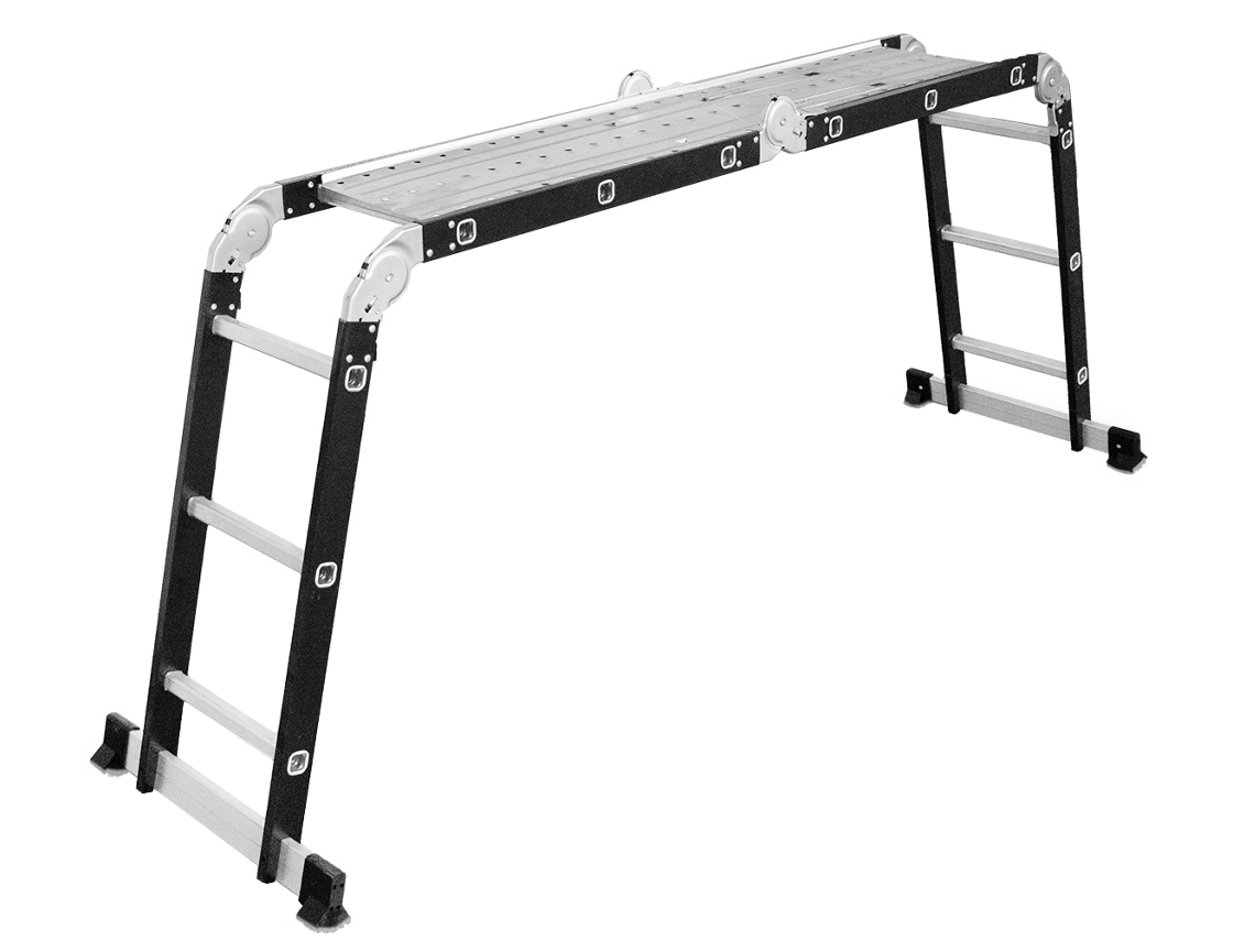 Escalera Plegable Multifuncional Universal Baulich, Plataforma De Trabajo 4x3