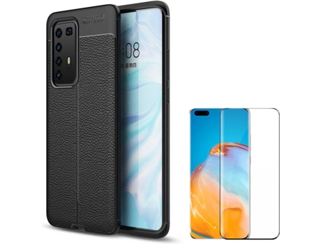 Carcasa y Protector Huawei P40 Pro Rugged Leather Negro