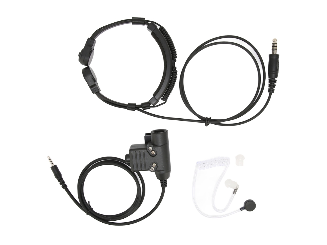 Fone De Ouvido Com Microfone De Garganta U94 Ptt Para Rádio De 2 Vias E Celular 3.5mm