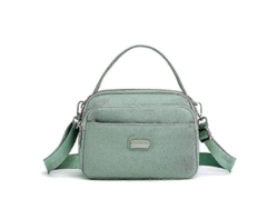 Bolso bandolera informal para mujer, de gran capacidad, con múltiples compartimentos, color verde claro, Lalamoli