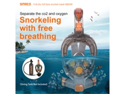 Máscara De Buceo Integral Con Tubo Plegable, Antihumo Y A Prueba De Fugas, Soporte Para Cámara Y Bolsa De Almacenamiento.