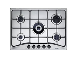 Estufa Delonghi Ffa57asv de acero inoxidable con 5 quemadores y triple corona