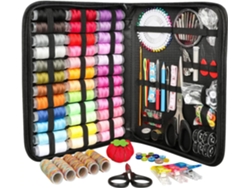 Kit de costura con 206 piezas. Incluye 24 carretes grandes de hilo, tijeras de costura y accesorios. Siurn