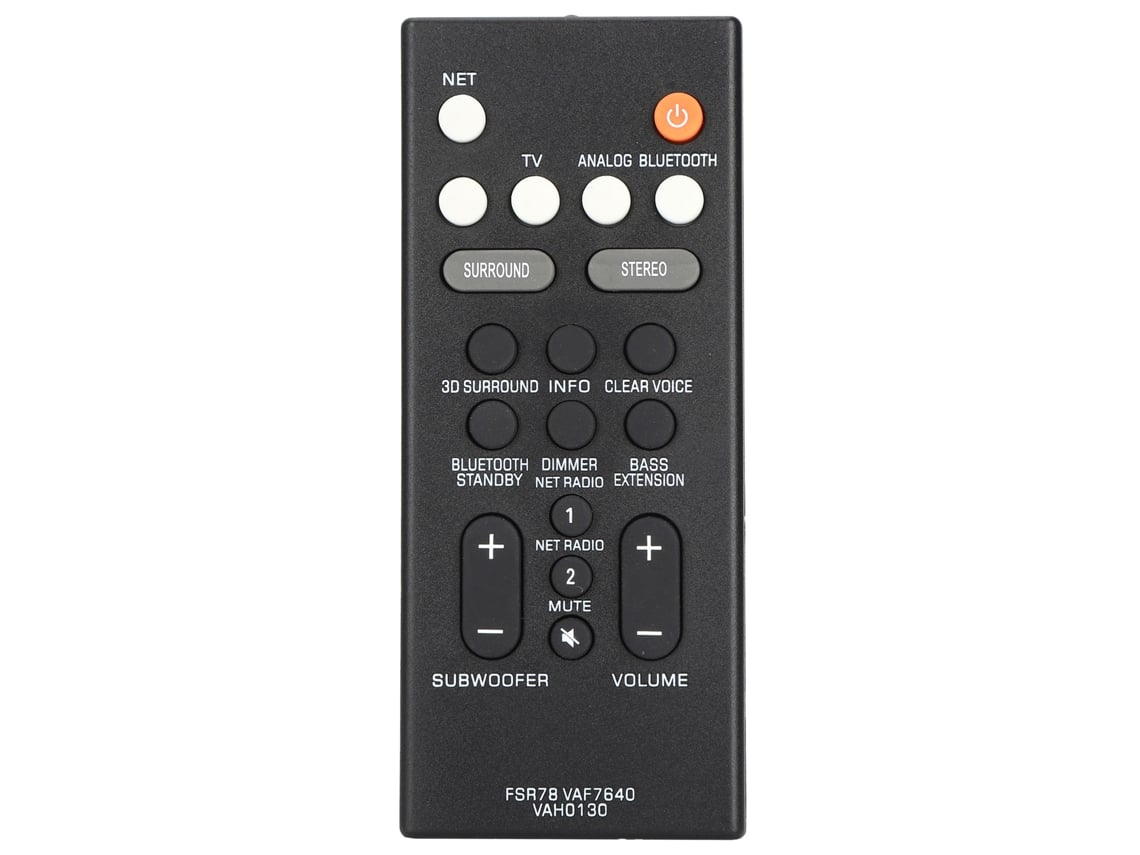 Mando A Distancia De Repuesto Para La Barra De Sonido Yamaha Fsr78 Vaf7640 Vah0130