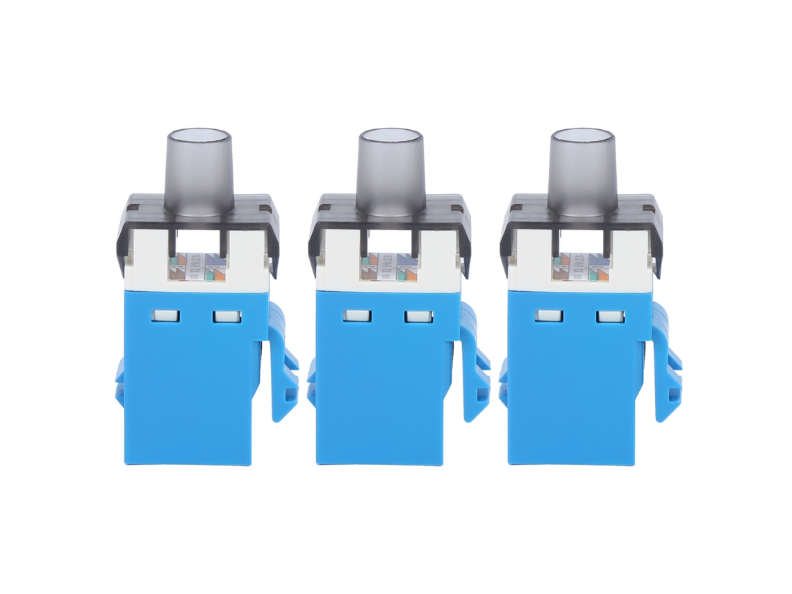 3 Módulos Ethernet Cat6 Rj45 Sin Blindaje De 180 Grados, Componente Electrónico