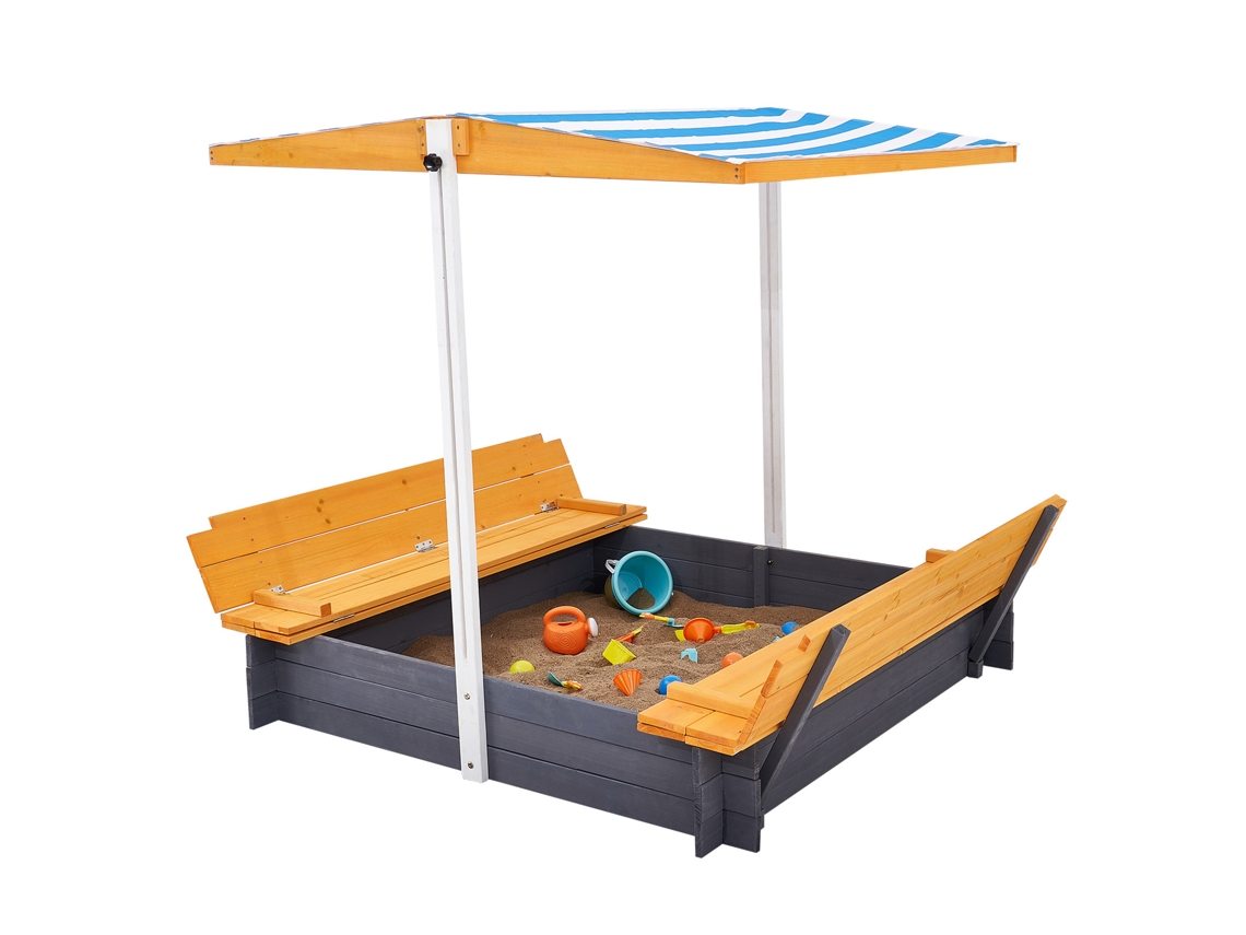 Caja de arena de madera Succebuy con tapa, caja de arena para exterior, de 3 a 12 años.