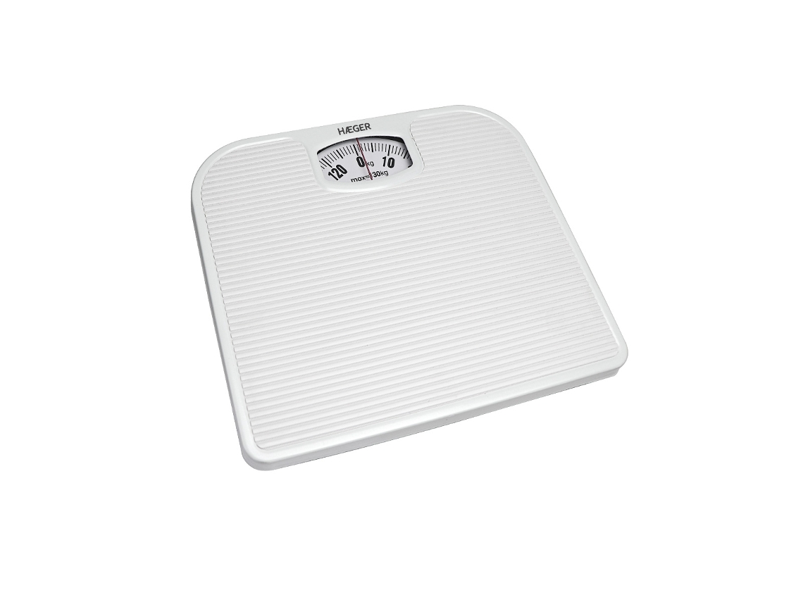 Balanza Wc Mecánica Haeger Health Scale Capacidad 130 Kg, Blanco