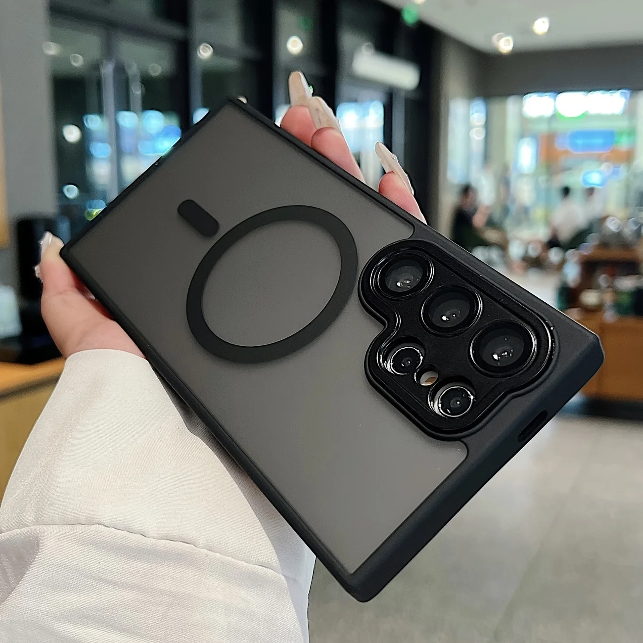 (galaxy A56 Negro) Compatible Con Fundas Protectoras Samsung, Admite Carga Inalámbrica Magnética Magsafe.