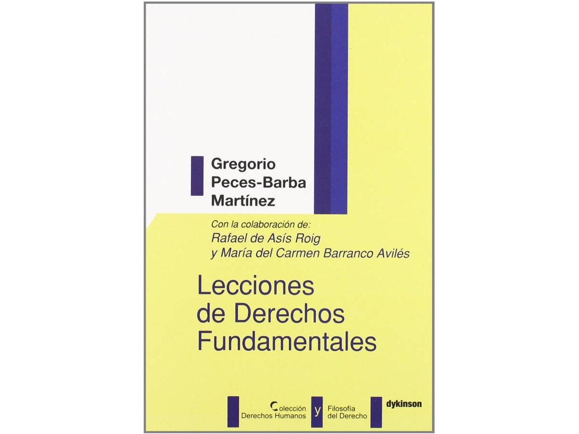 Libro Lecciones De Derechos Fundamentales de Mª Del Carmen Barranco Aviles (Español)