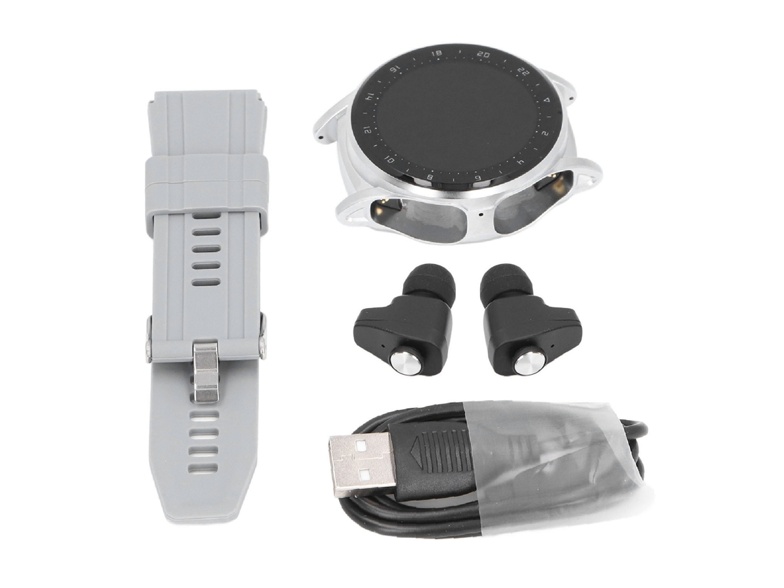 Reloj Inteligente (auriculares Bluetooth Tws 2 En 1, Nfc, Podómetro Deportivo)