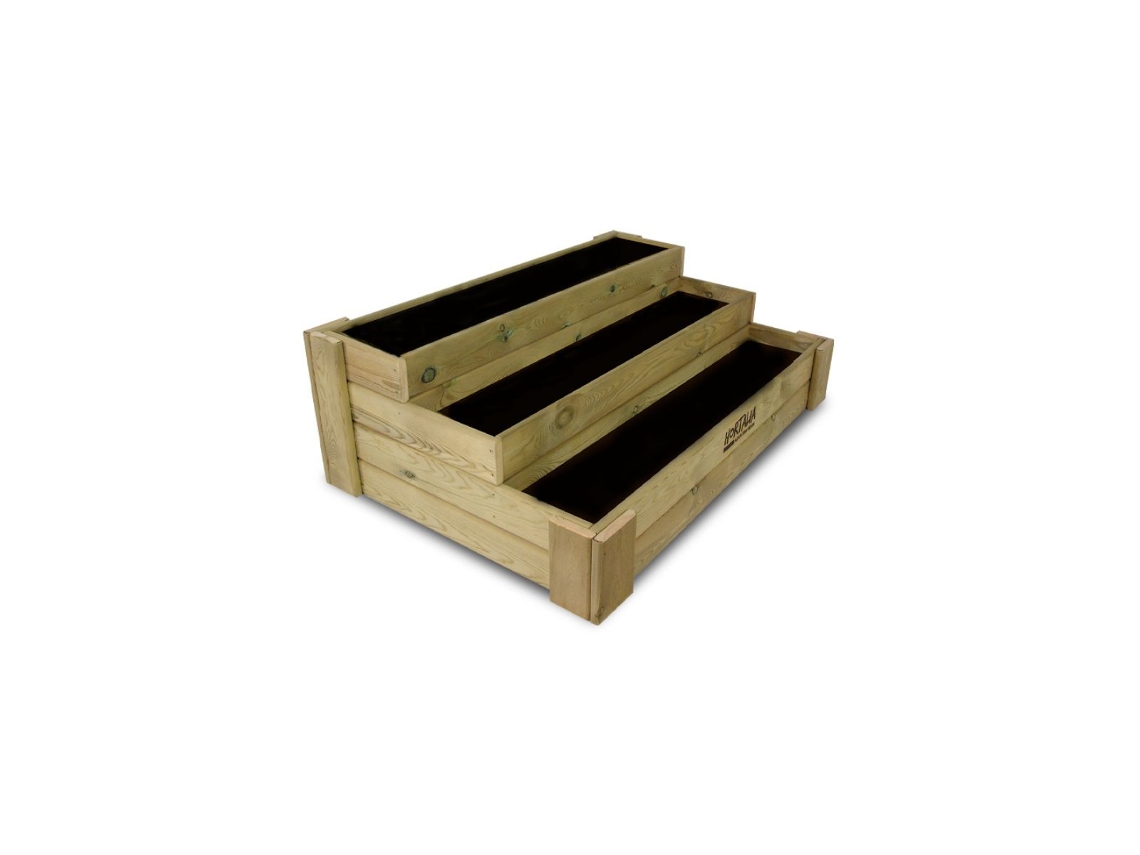 Escalera de jardín Caja Escaleras 120 140 L HORTALIA