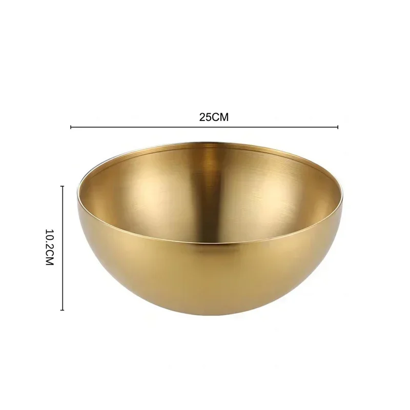 Frutero de gran capacidad en acero inoxidable 304, estilo coreano. Mdug (dorado, 25 cm)
