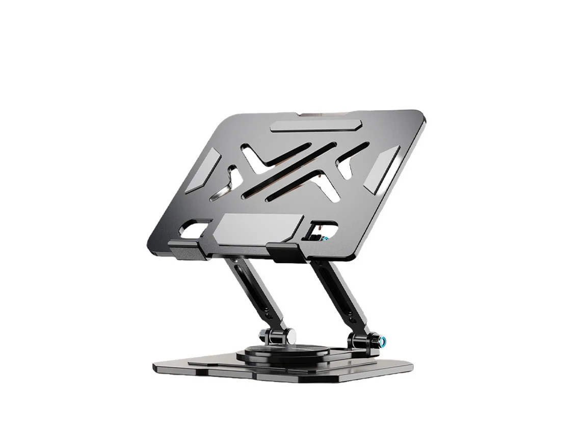 Soporte plegable multifuncional de metal para portátil con refrigeración por calor y rotación de 360°