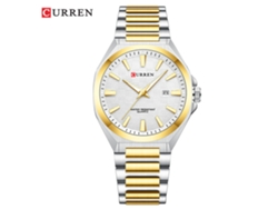 Reloj De Negocios Para Hombre (bicolor Blanco), Con Calendario Y Movimiento De Cuarzo.
