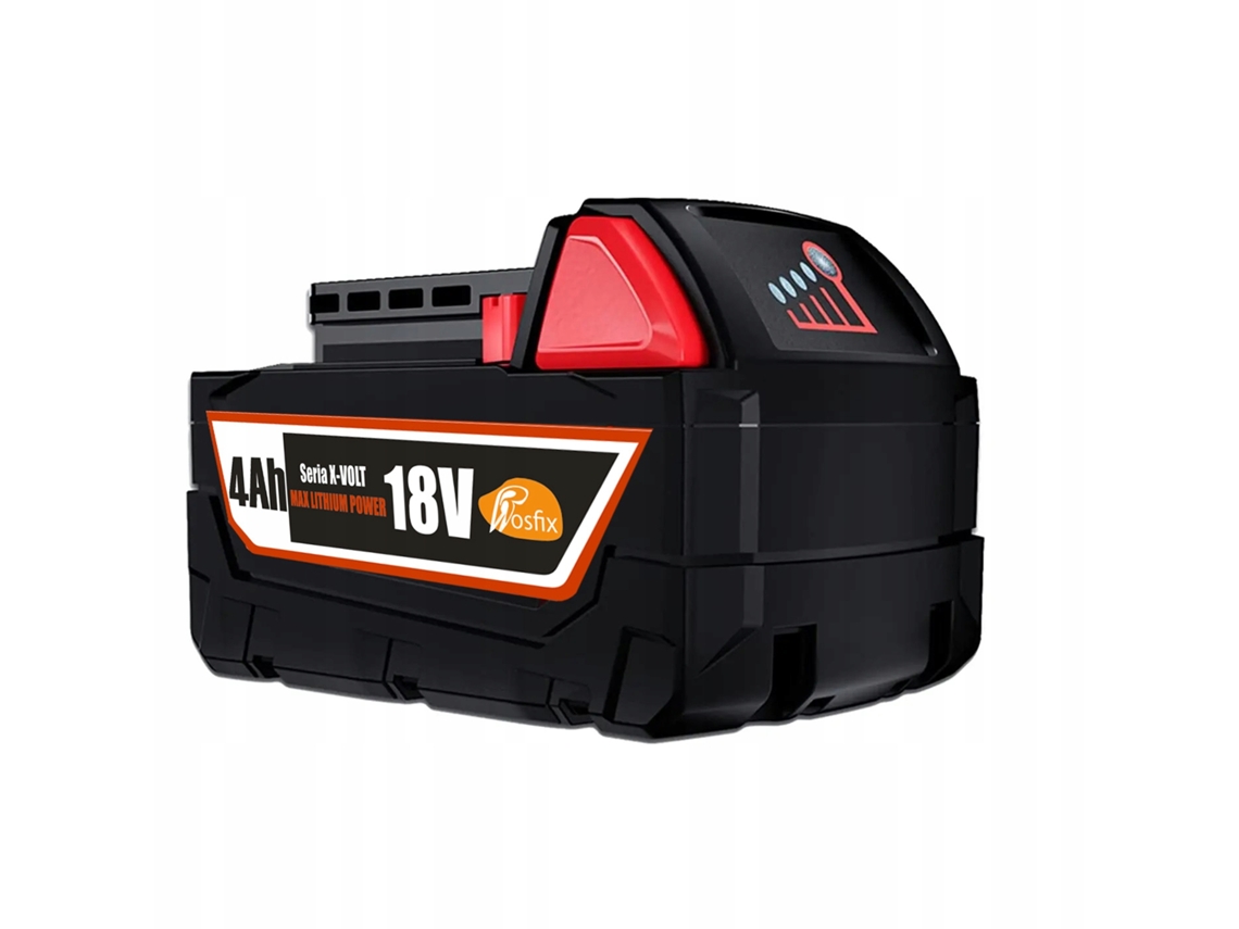 Batería de repuesto de 18 V y 4 Ah (indicador LED) | Iones de litio X-Volt | Comparable con las herramientas Milwaukee