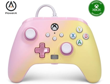 Mando con Cable POWERA Pink Lemonade (Xbox Series X/S - Rosa)