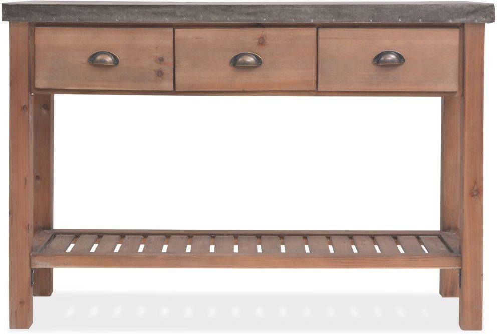 Consola Vidaxl Madera de abeto 122x35x80 cm mesilla mesita mueble auxiliar maciza art planet 122x35x80cm