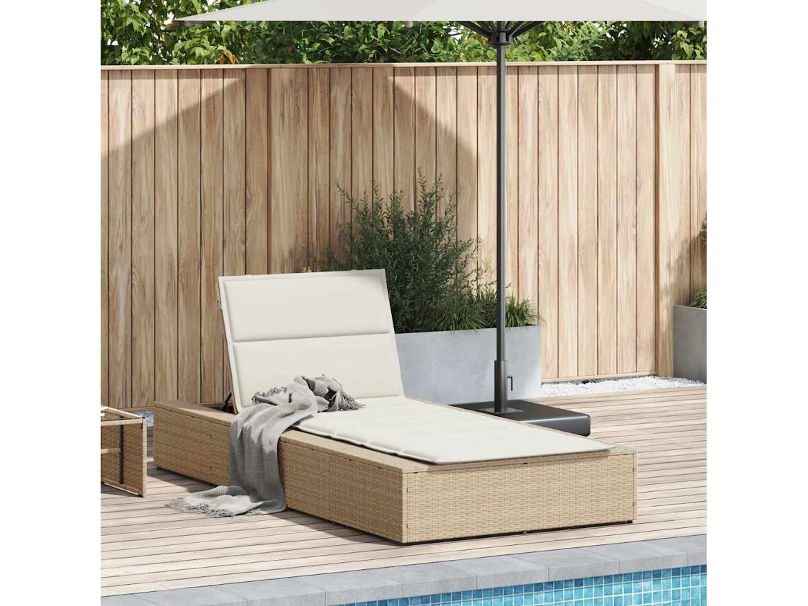 Maison Exclusive - Tumbona Con Cojín Flotante Ratán Sintético Beige