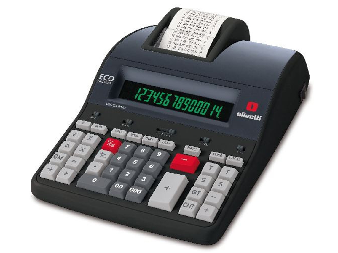 OLIVETTI Logos 914T Calculadora Escritorio Calculadora de Impresión Negro