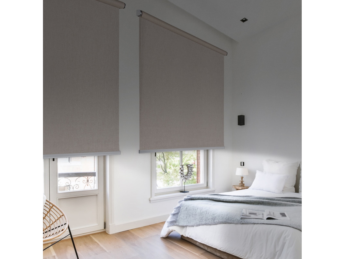 Estor Opaco Estores enrollables Blackout Premium con acabados en aluminio Beige 80 x 250 cm