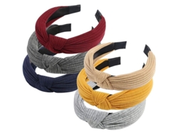 6 Pulseras Para El Cabello Para Mujer, Pulseras Elásticas Anchas Y Sencillas, Lindos Accesorios Para El Cabello Con Nudo