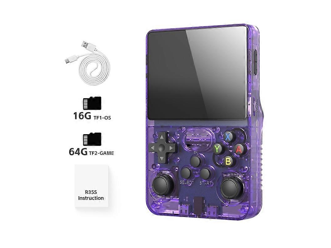 R35s Plus R36s Consola De Videojuegos De Mano Retro Sistema Linux Pantalla Ips De 3,5 Pulgadas Reproductor De Video De Bolsillo Portátil