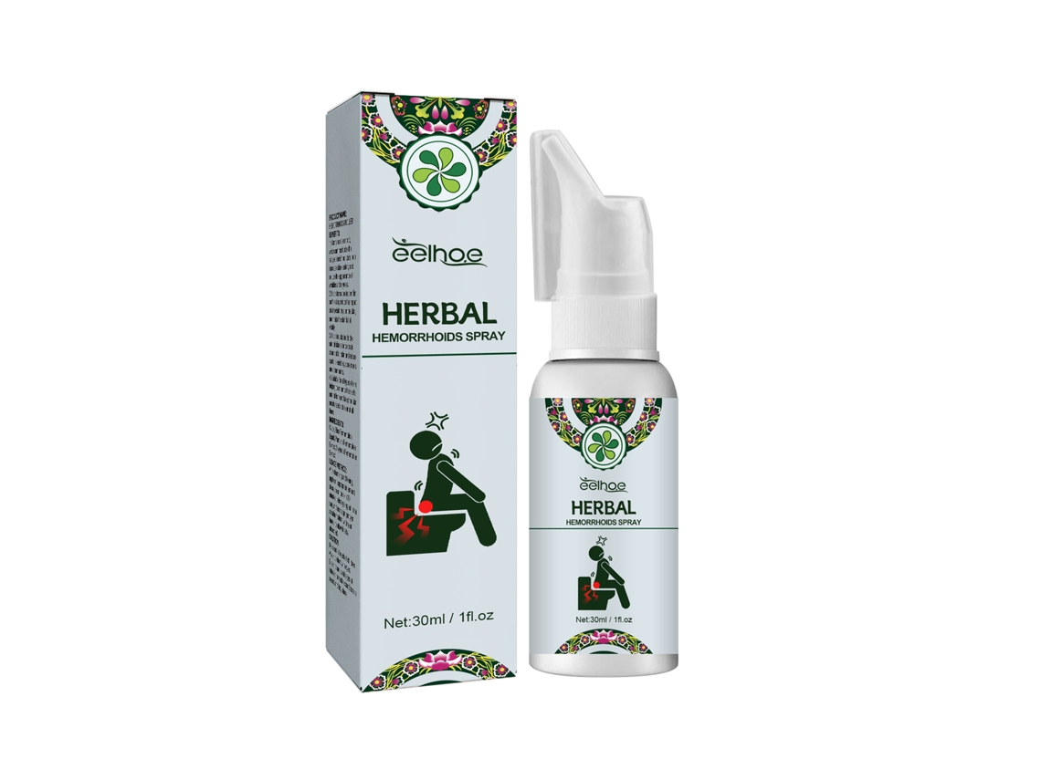 Spray natural para el alivio de las hemorroides: alivia el dolor, la picazón y la hinchazón. Contiene extractos de plantas naturales. 30 ml.