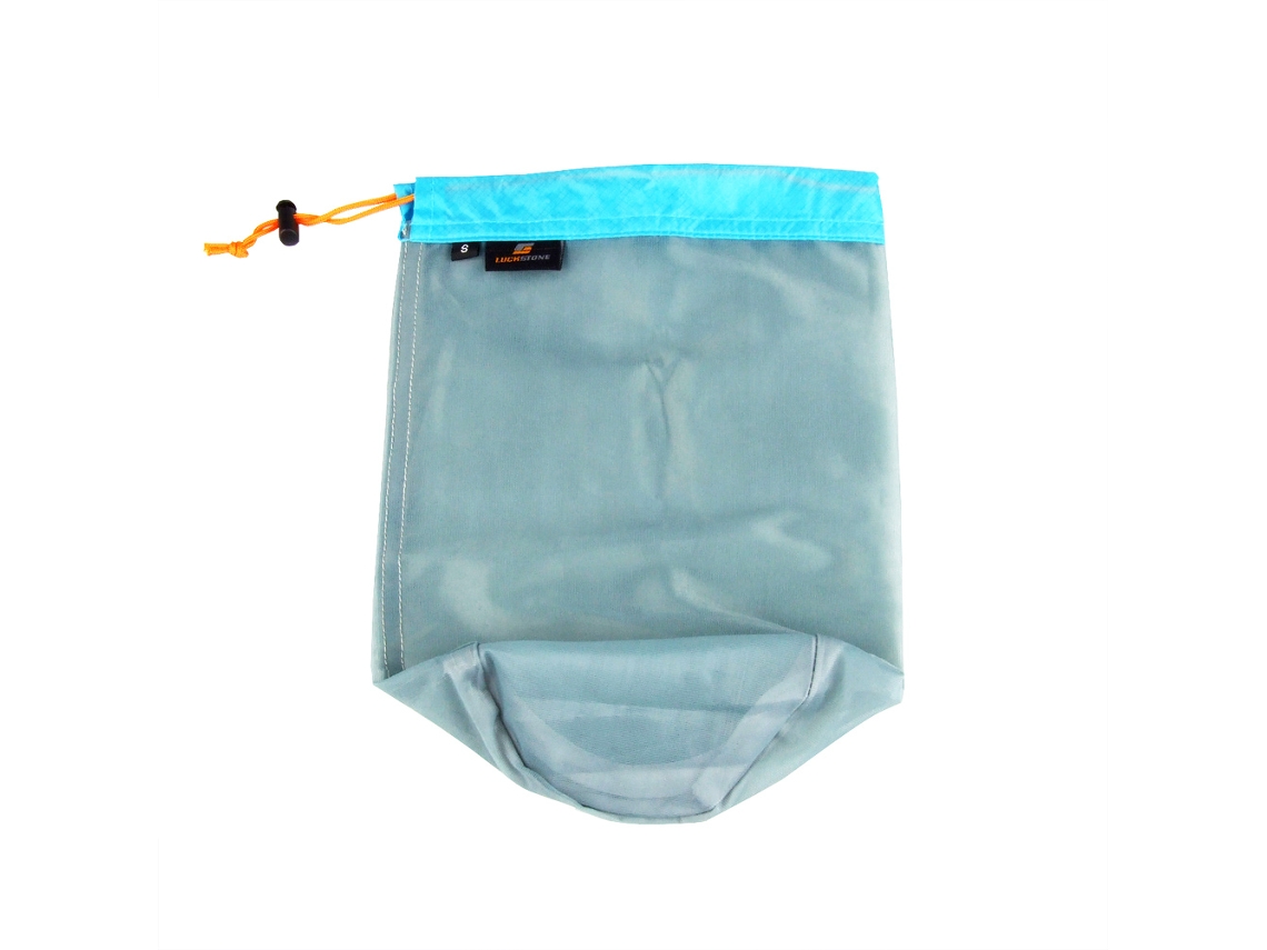 RNEMITERY Bolsa de Almacenamiento Ultraligera de Malla con Cordón para Viaje, Acampada, Senderismo (Azul S)