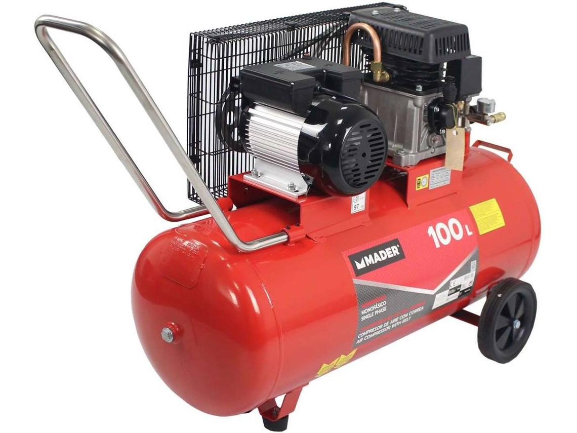 Compresor de Aire, CORREA, 100L, 2.75HP - MADER