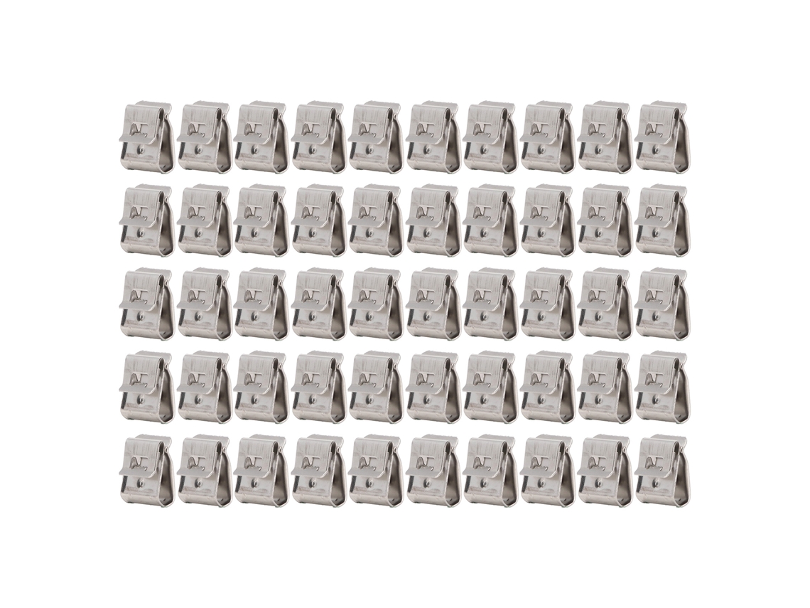 50 Bridas De Acero Inoxidable Para Cables De Paneles Fotovoltaicos De 2-6 Mm² (clips Pv)