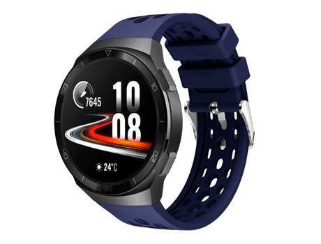 Correa de reloj inteligente para Huawei Watch GT 2e Silicona con orificio redondo de color sólido (Azul medianoche)