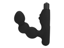 Massajeador De Próstata De Silicona Con Perlas Anales Y Vibrador De Multiple Velocidad Juguete Sexual Adulto