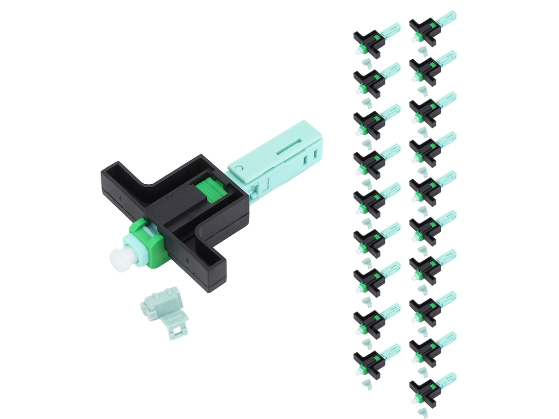 Yncm2026-kit De 20 Conectores Rápidos De Fibra Óptica Ftth Sc Unimodo Puerto T Cuadrado Embedded En Frío