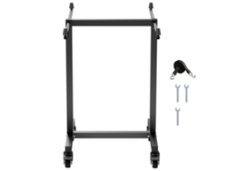 Carrito plegable Succebuy para 14 sillas, capacidad de 90 kg, negro mate