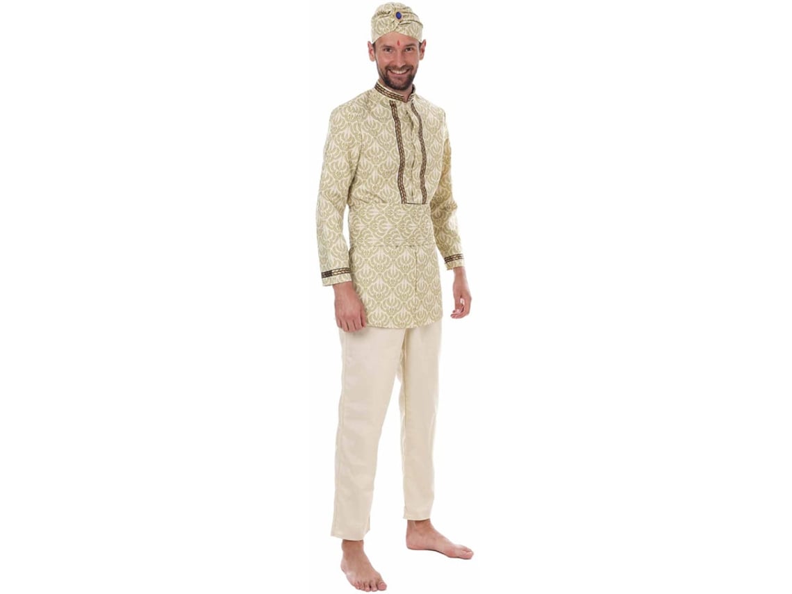 Disfraz de Hombre PARTILANDIA bollywood indio con turbante (Tam.: S)