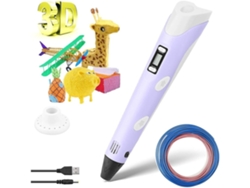 Se Trata De Un Bolígrafo 3d Con Iluminación Led Integrada, Ideal Para La Creación De Objetos En 3d, Que Incluye Filamento Pla Y Es Ligero.