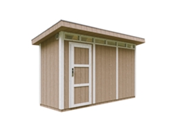 Caseta Jardin paneles a base de Madera LP SmartSide 4,3 m2 con Suelo y Baldosas Bituminosas - L161xA412xA239 cm - TIMBELA M902 - TERRA BROWN