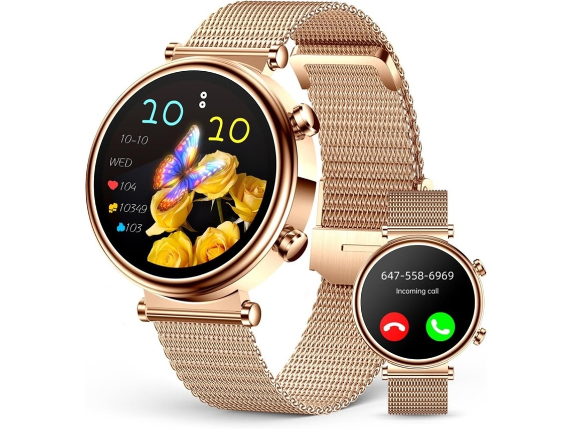 Reloj inteligente para mujer con pantalla AMOLED de 1,27", monitor de ritmo cardíaco y sueño, compatible con llamadas y monitor de actividad física. Yizhood