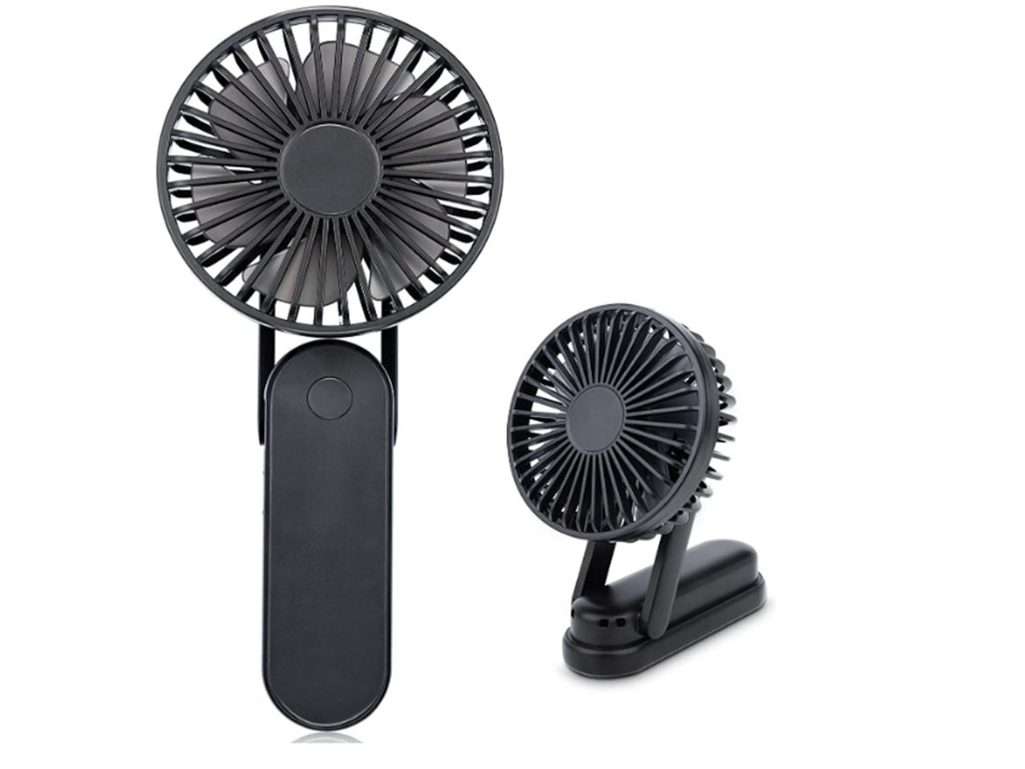 Mini ventilador de mesa plegable Yizhood, 2500 mAh, 3 velocidades, color negro