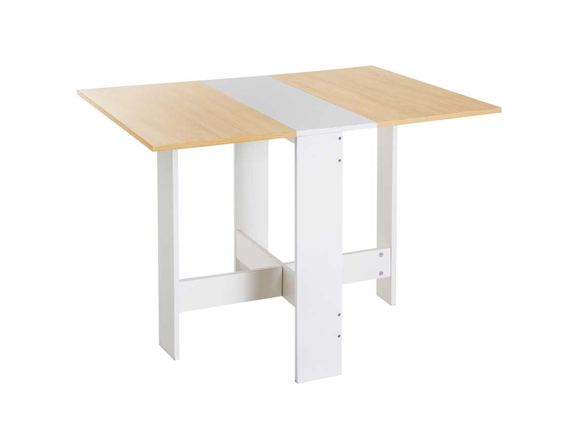 Mesa de cocina plegable, ahorra espacio, moderna, de madera, 103x76x73,5 cm