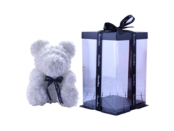Oso De Peluche Artificial Con Rosas Y Caja De Regalo De 25 Cm Para La Decoración Del Hogar En El Día De San Valentín.