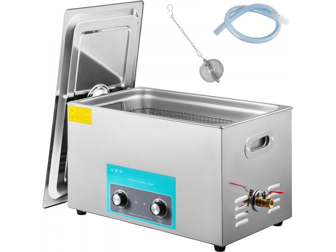 Máquina de limpieza ultrasónica de 22L con calefacción, temporizador y cesta Tekmaquinas