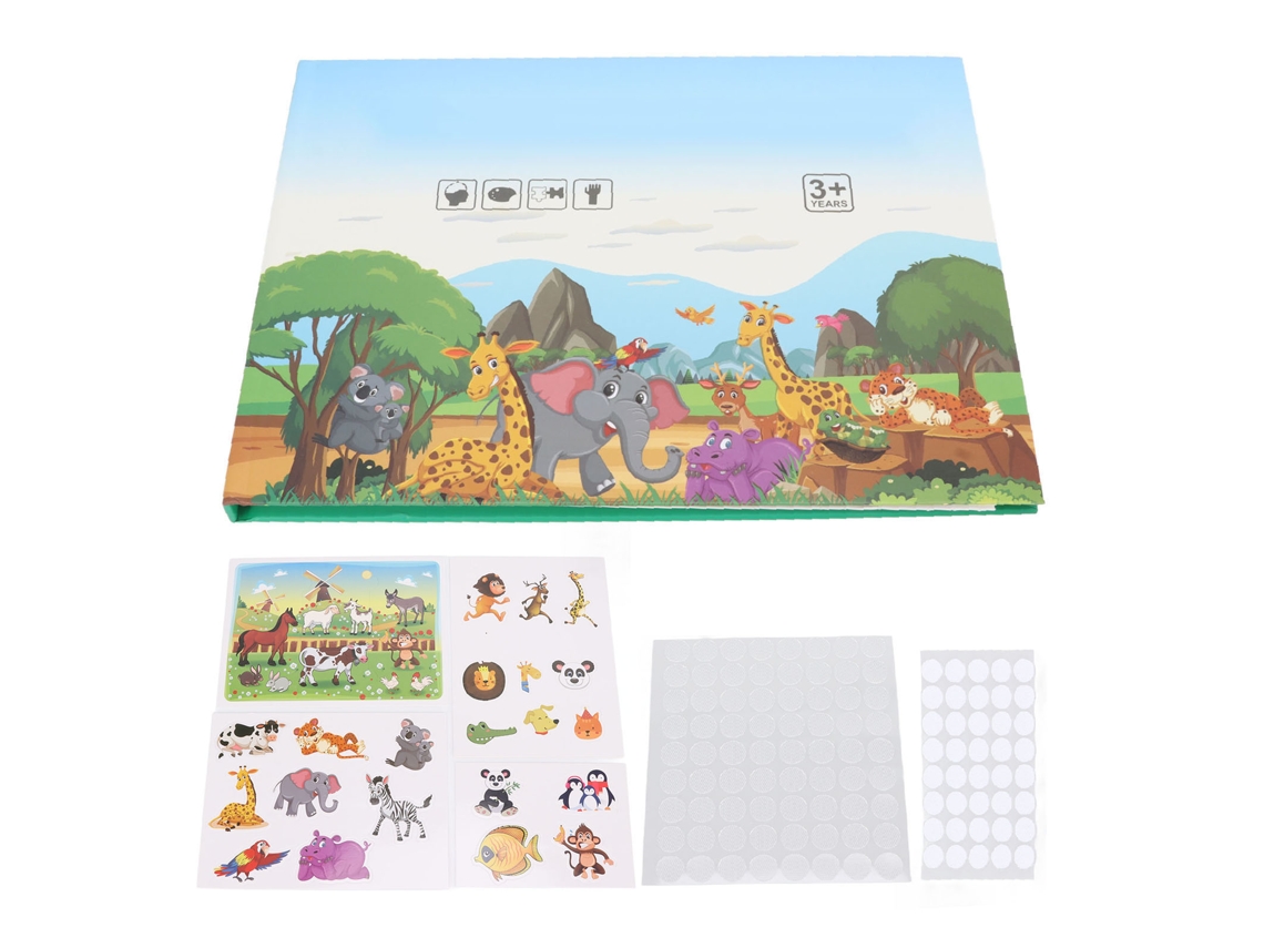 Ats-libro De Aprendizaje Silencioso Para Niños Con Animales Infantiles Juguete Educatsivo Preescolar