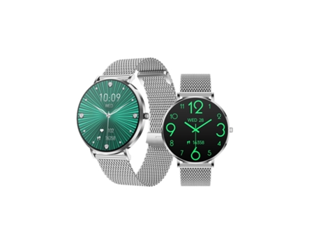 CHRONUS T8Pro Smartwatch 1.32 AMOLED ultrafino de acero, llamada Bluetooth y monitor de salud (Plata)