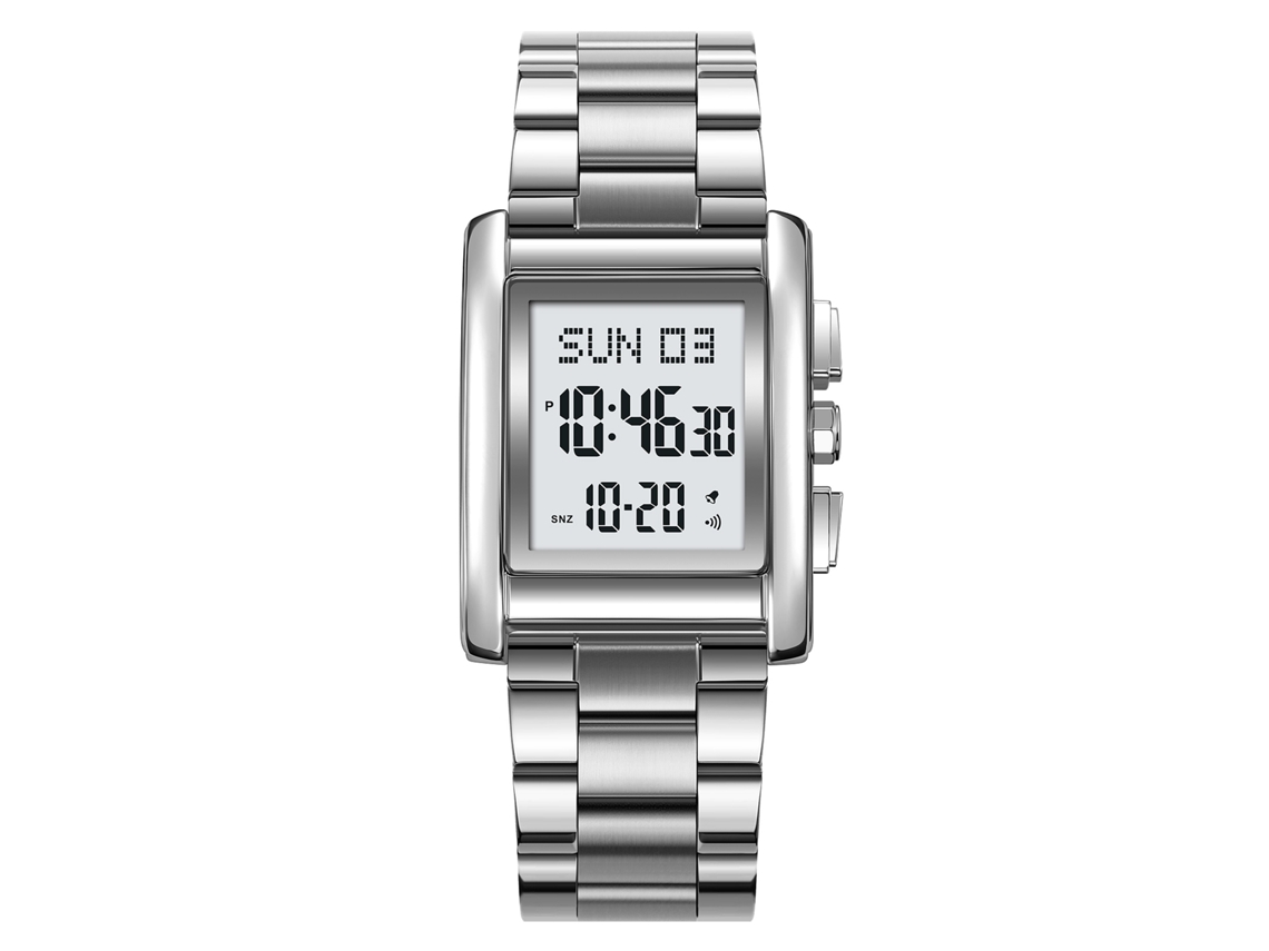 Reloj Electrónico Para Hombre, Resistente Al Agua Hasta 30 Metros, Multifuncional, Con Doble Pantalla Horaria Y Retroiluminación.