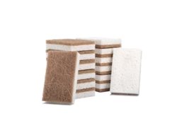 16 esponjas de cocina de celulosa biodegradables y compostables, cepillos de coco, esponja para lavar platos ecológica. Sygo