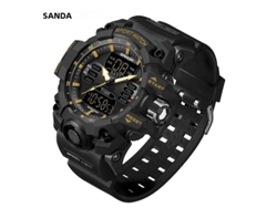 Reloj de estilo militar para hombre, reloj de pulsera electrónico digital de cuarzo con LED, reloj para hombre con doble pantalla.