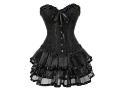 Conjunto Sexy De Corsé Sobre El Busto Y Falda Tutú Para Mujer, Tallas S-6xl, Con Detalle De Lazo.